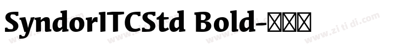 SyndorITCStd Bold字体转换
